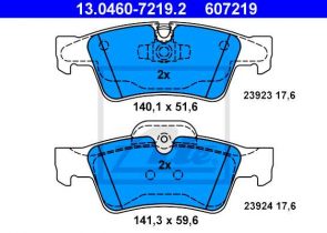 ATE disk pločice MERCEDES BENZ 13.0460-7219.2 zadnje, ml320cdi 4matic w164,w168 05 ->