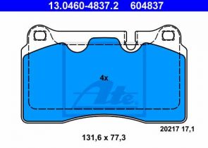 ATE disk pločice LAND 13.0460-4837.2 range rover 4.2 05 ->