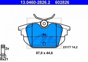 ATE disk pločice FIAT 13.0460-2826.2 marea 2.4jtd 99 ->