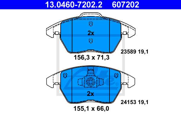 ATE disk pločice CITROEN 13.0460-7202.2 c-4 2.0hdi 04 ->