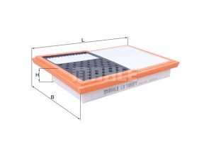 MAHLE filter zraka MB LX 1850/S=LX 1850/1 W211 E280CDI 05-> LIJEVO