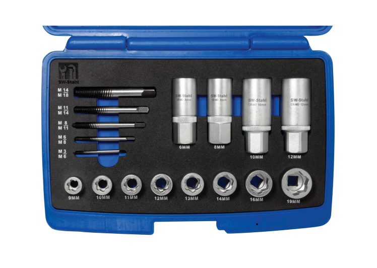 SW-STAHL alat za brezone 6-8-10-12mm set 17 dj.04166l