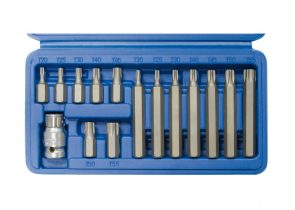 SW-STAHL set nastavaka 1/2″ torx bitovi s adapterom t20-t55 30mm kratki i 75mmdugi 15 dj.04420l