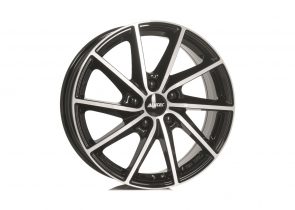 Felga aluminijska ALUTEC 6,5×16 5/114,3 ET38 (67,1) singa crna sprijeda polirana SIN65638MO13-1