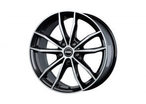 Felga aluminijska RIAL 9,0×20 5/112 ET35 (66,5) x12 ece crna prednja polirana X12X-902035W63-1