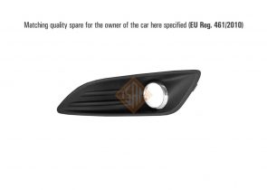 Maska branika FORD FIESTA 13-17 prednja lijeva sa maglenkom crna/krom 1047719