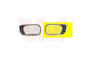 Maska BMW 3 E46 98-05 prednja lijeva 01- 4 vrata krom/crna