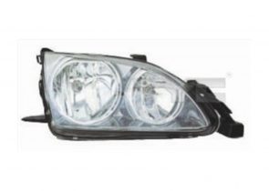 Far TOYOTA AVENSIS 97-03 lijevi 00- H7/H7 proziran 20-6254-05-2