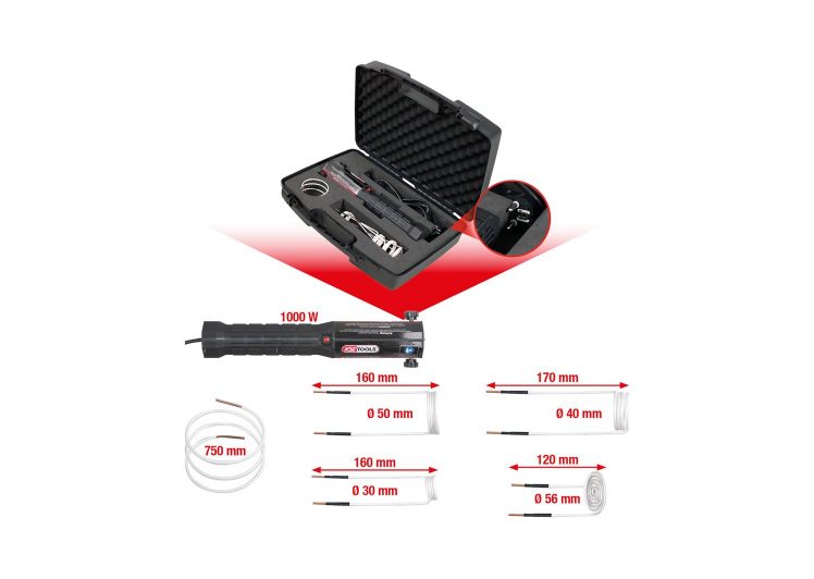 KS TOOLS set za induktivni grijni pištolj, 6-dijelni – 500.8480