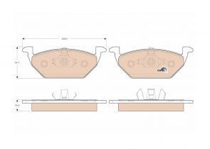 Disk pločice TRW VW GDB1984 PR. GOLF IV 1.9SDI ->99 BEZ INDIKATORA