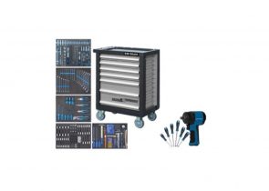 SW Radionička Kolica s 7 Ladica, 5 Popuna 347 Dijelova + Pneumatski Pištolj S3285 + Set Odvijača 32810L (Z3705-2023)