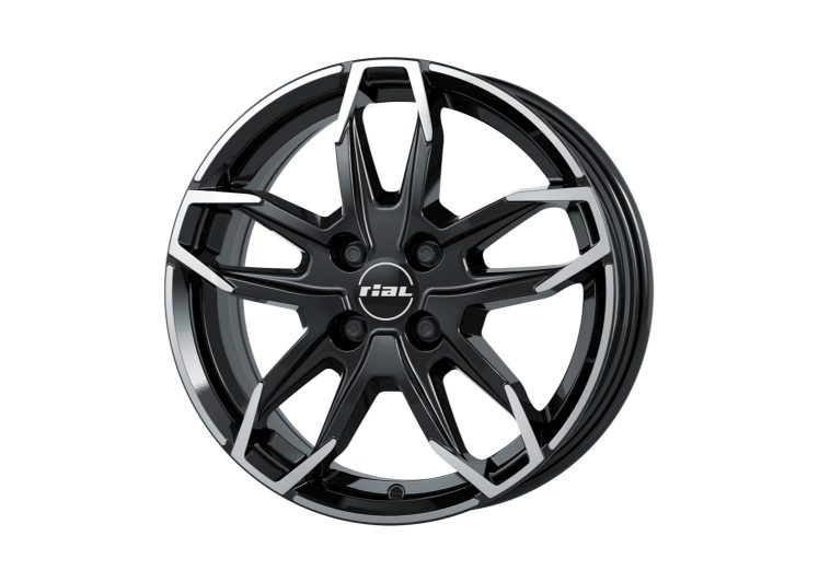 felga aluminijska RIAL 6,5x16x4/108 et32 (65,1) lucca crna prednja polirana