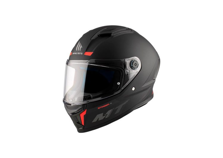 Moto kaciga STINGER 2 SOLID A1 MATT BLACK L 133400001136 MT HELMETS