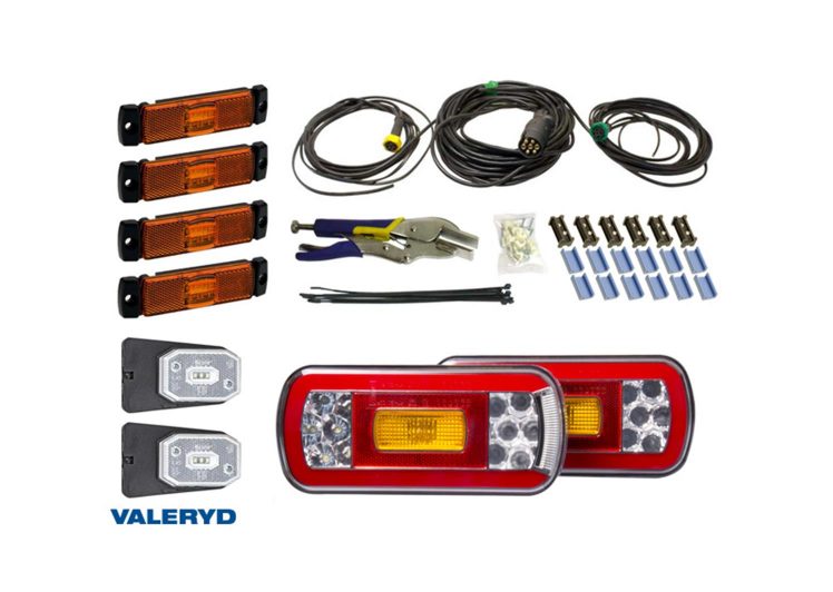 VALERYD štop lampa za prikolicu set led s gabaritkama/instalacijom 7pin 3700001