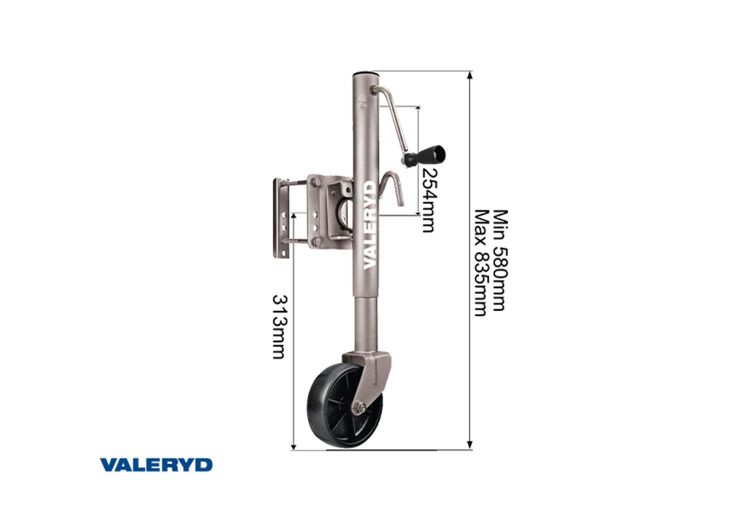 VALERYD potporni kotač 56,5×17,2×15,5cm pvc kotač 454 kg 6659051