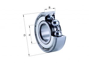 LEŽAJ KUGLIČNI RADIJALNI 6302-C-2Z-V – 15X42X13  (6302-ZZ) FAG