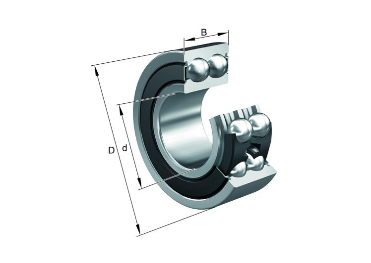 Ležaj kuglični dvoredni s kosim dodirom 3210-bd-2hrs-tvh-c3 – 50x90x30,2 FAG