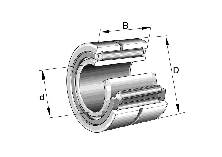 Ležaj igličasti nki40/30  (nk45/30r+1r40x45x30) – 40x55x30 INA