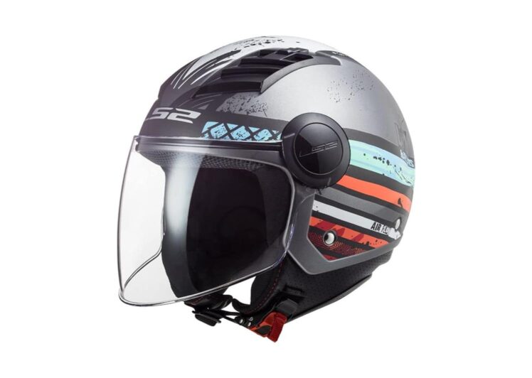 Moto kaciga LS2 OF562 AIRFLOW ronnie srebrno-plava M