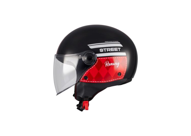 Moto kaciga STREET S RUNWAY B5 GLOSS OPEN FACE M 1338D03B5105 MT HELMETS