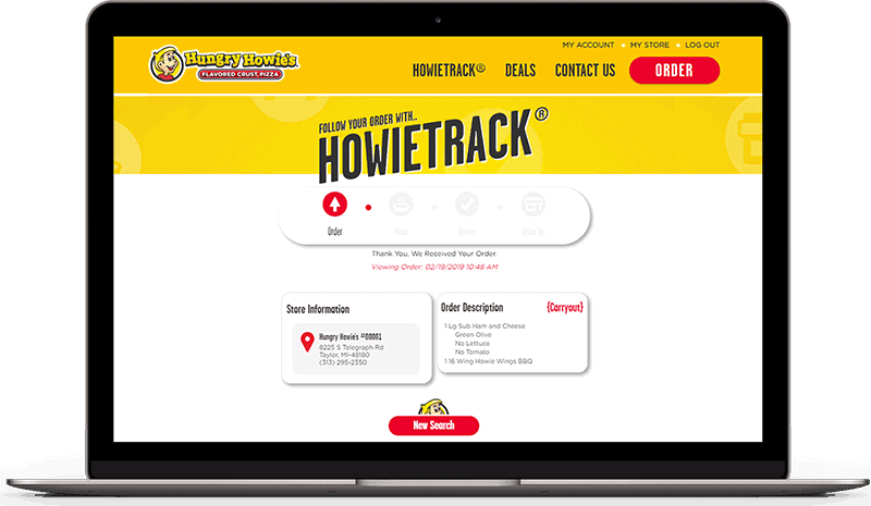 HungryHowies_laptop online and mobile ordering for restaurant