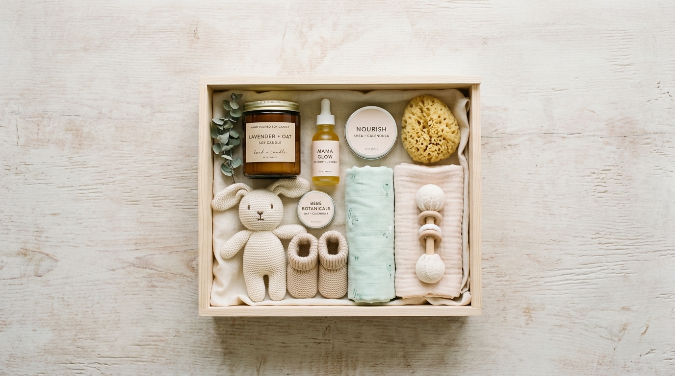 Gifts for Newborn Moms Thoughtful gift box with baby items