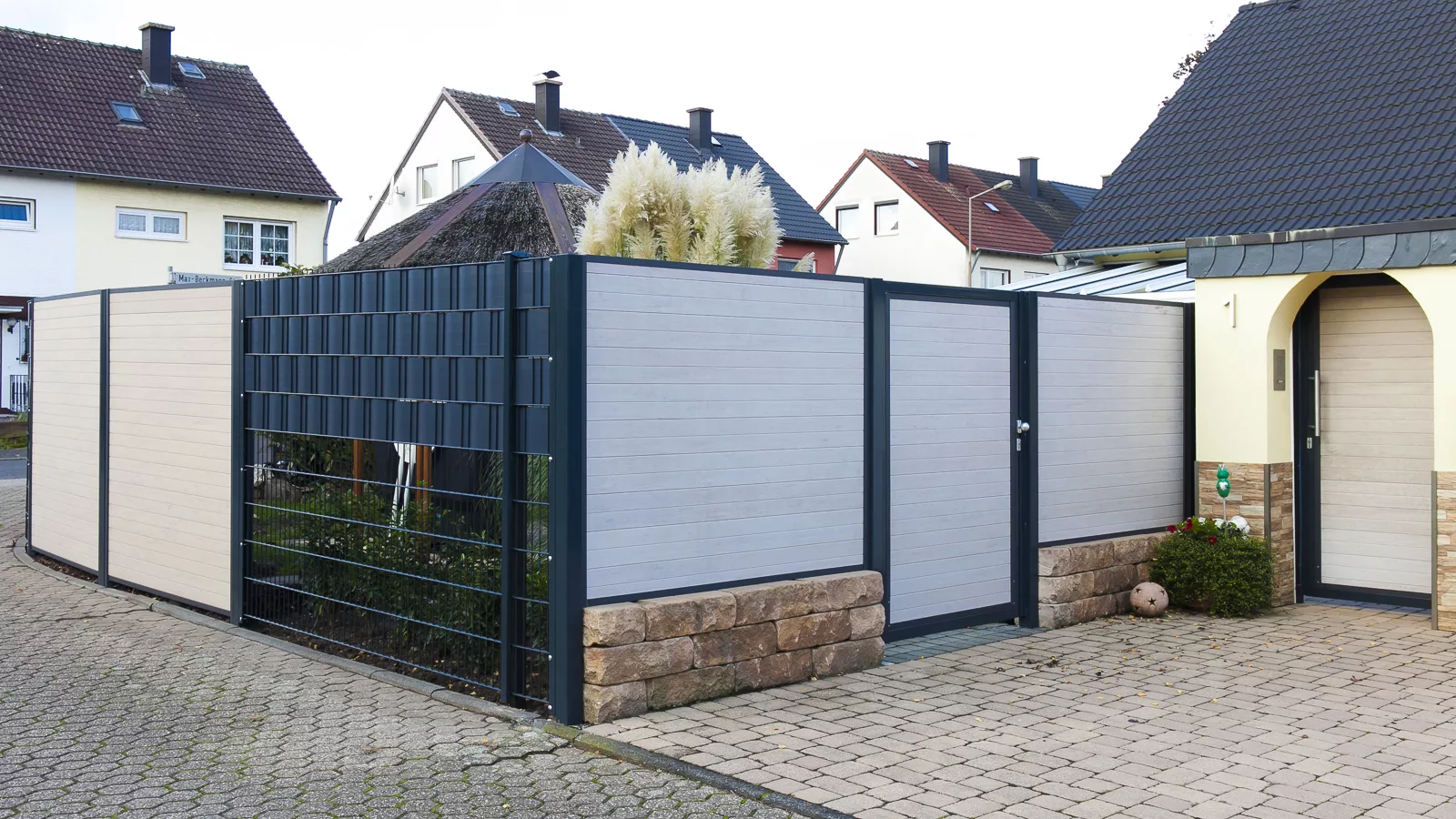 Zaunbau Zaunanage Sichtschutz Doppelstab