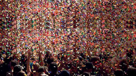 Confettikanon & spark finale