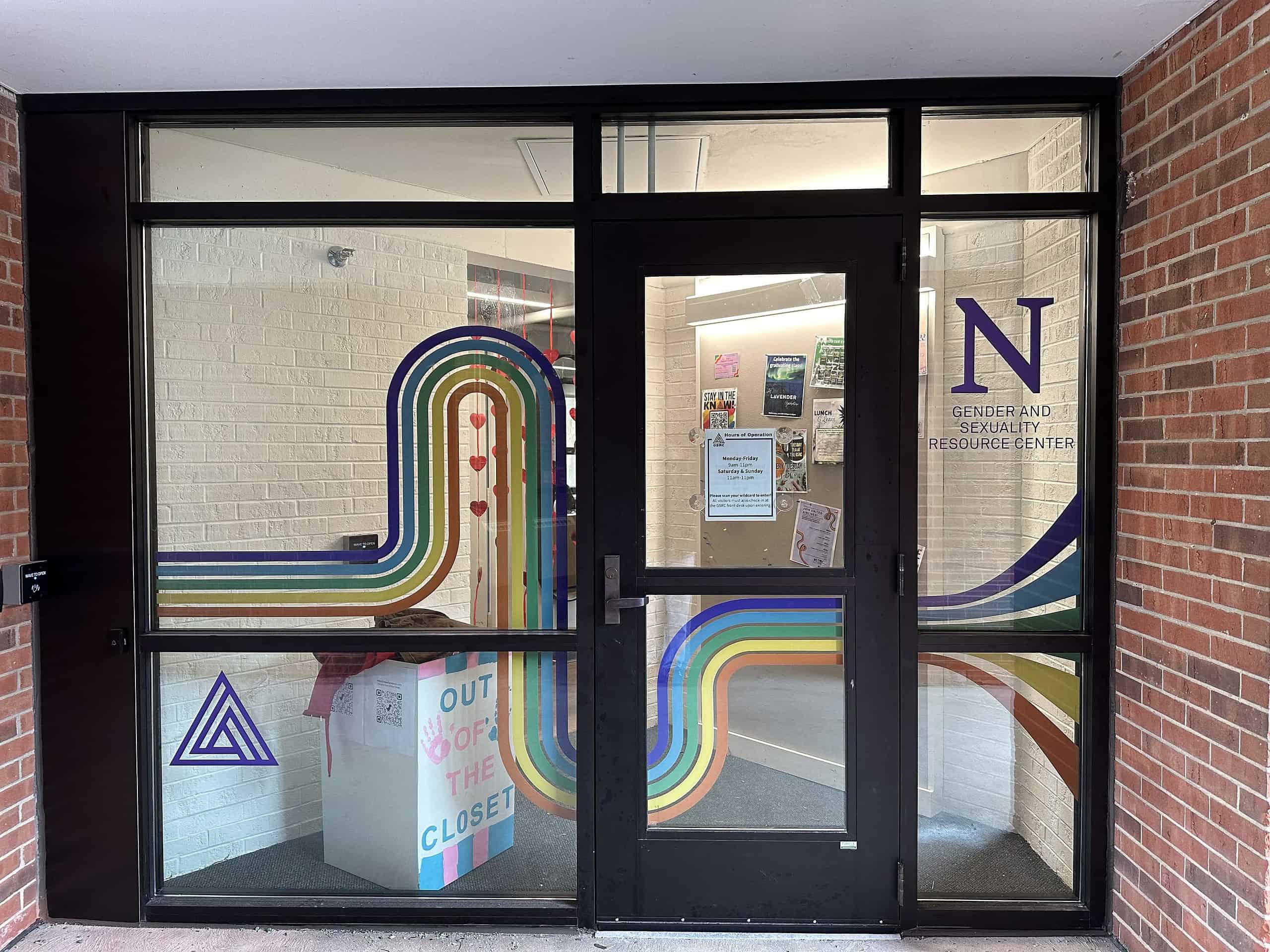 A photo of the exterior entrance to Northwestern's new Gender and Sexuality Resource Center