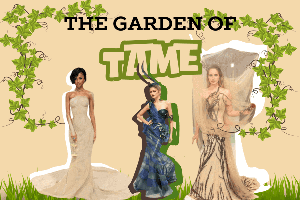 Graphic of Tyla, Zendaya, and Lana Del Rey titled "The Garden of Tame"