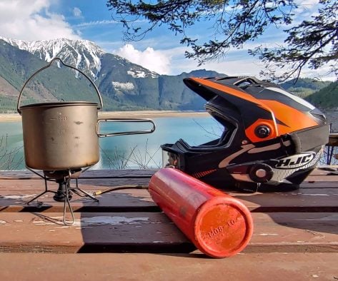 MSR Whisperlite Intentional cooking motorcycle camping
