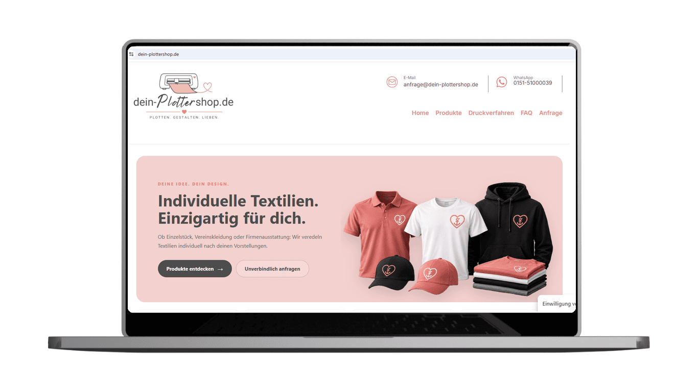 Dein Plottershop Website Referenz