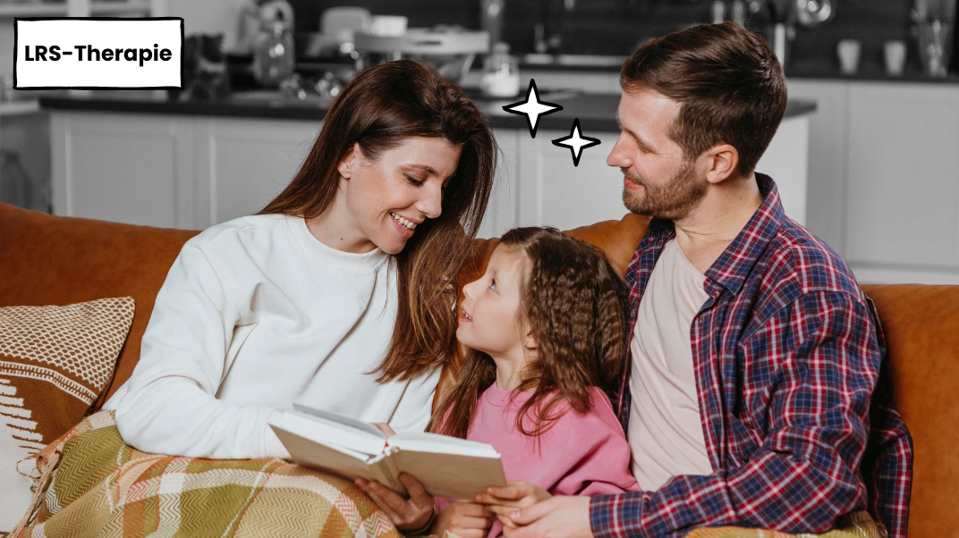 Familie liest