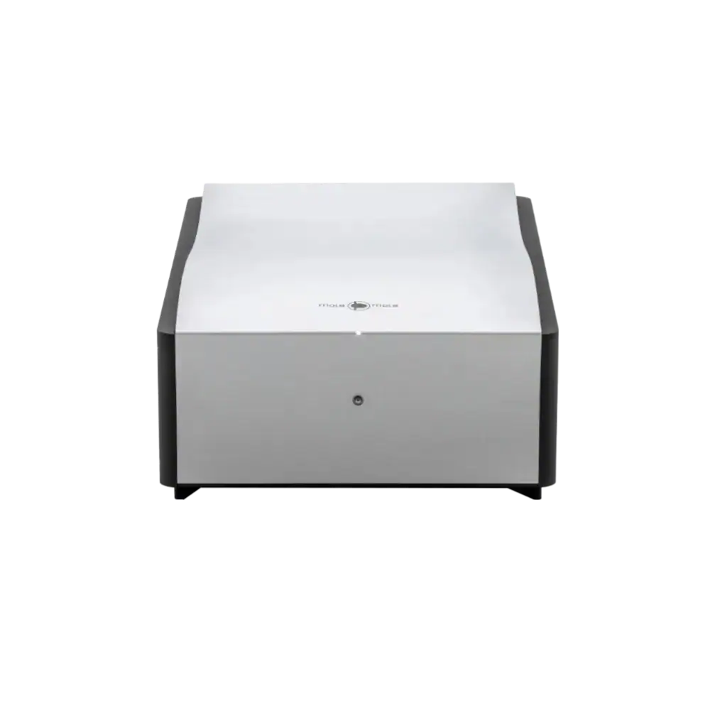 Amplificateur monobloc Mola-Mola Ossetra vu de face sur fond transparent