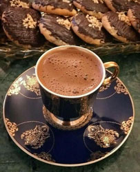 real-Turkish-coffee-with-a-brown-background real Turkish coffee with a brown background