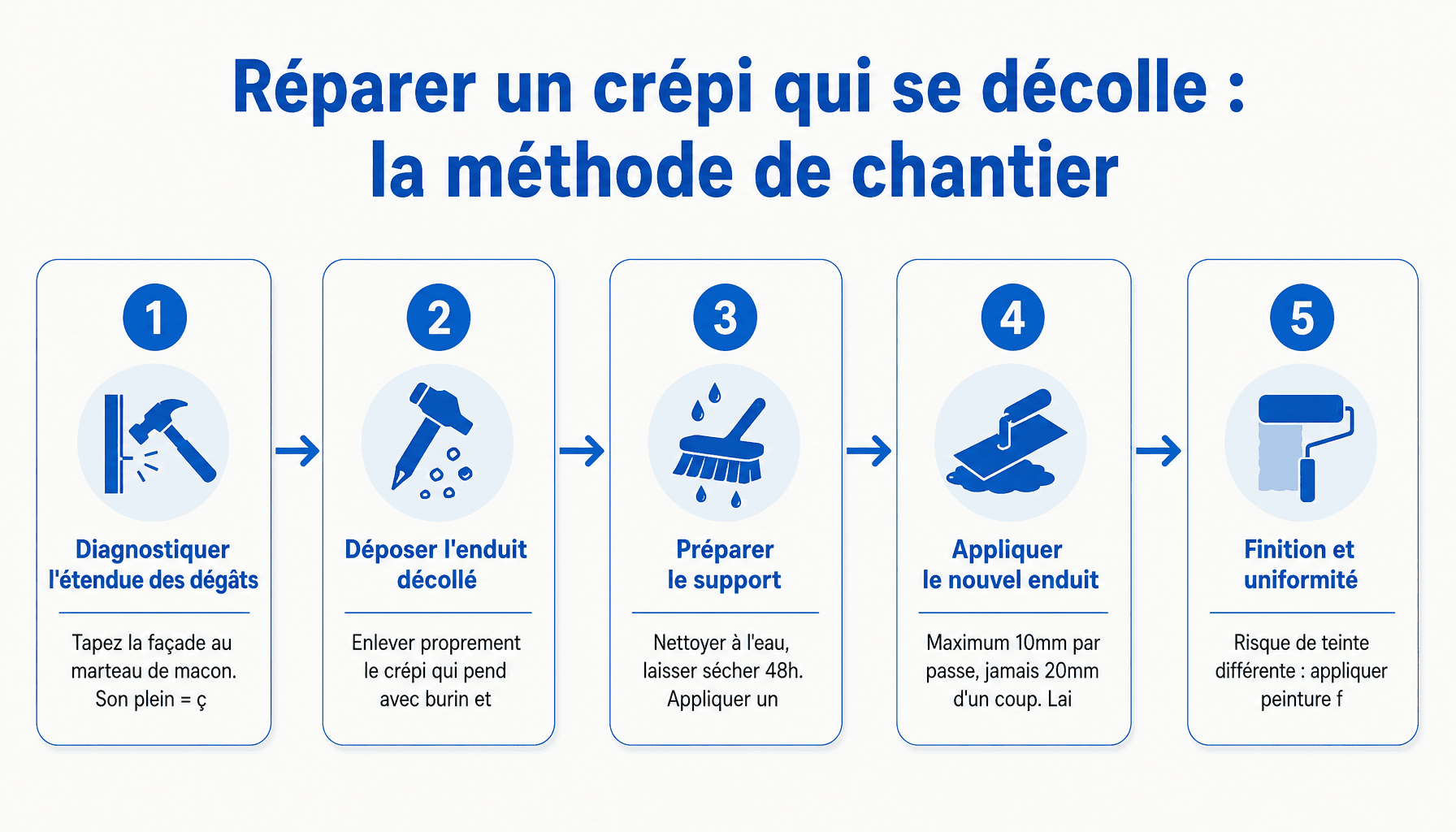 Comment réparer un crépi extérieur qui se décolle : 5 étapes concrètes de diagnostic et réparation
