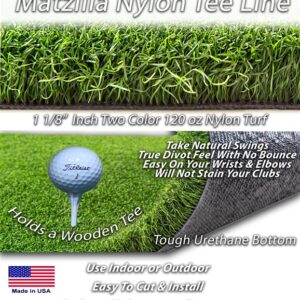 27 inches x 60 Inches Matzilla Wood Tee Golf Mat