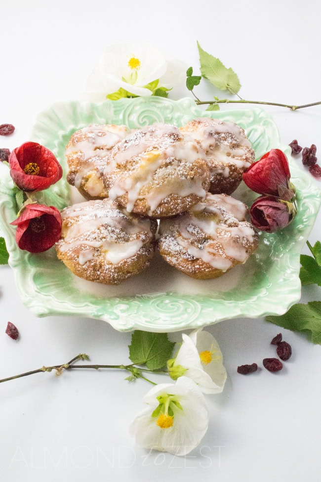 Packed full of apple chunks and bursting with dried cranberries in every bite, you are going to love these healthy Christmas flavored muffins! SOOOO GOOD!!