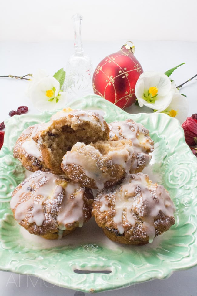 Packed full of apple chunks and bursting with dried cranberries in every bite, you are going to love these healthy Christmas flavored muffins! SOOOO GOOD!!