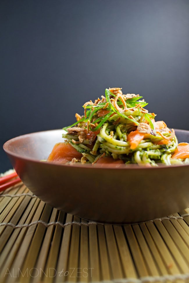 Soba Noodles with Nori Pesto and Salmon