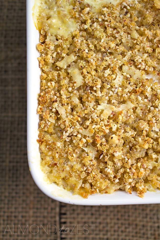 Chicken and Broccoli Casserole with Quinoa Crumble