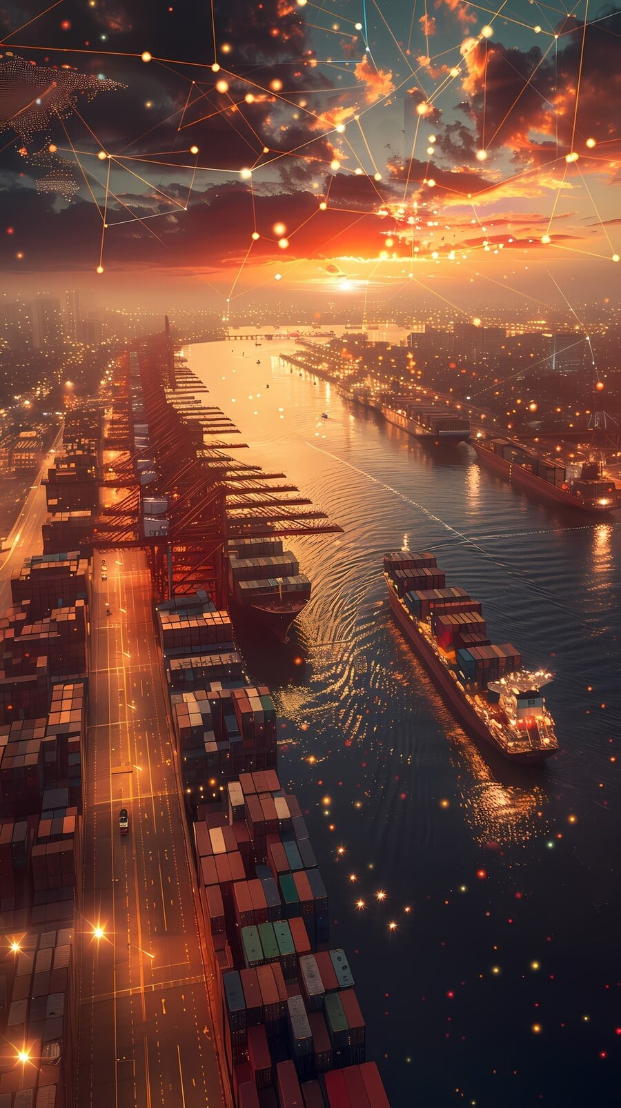 logistics-means-transport-together-with-technological-futuristic-holograms_23-2151662923 dış ticaret danışmanlığı