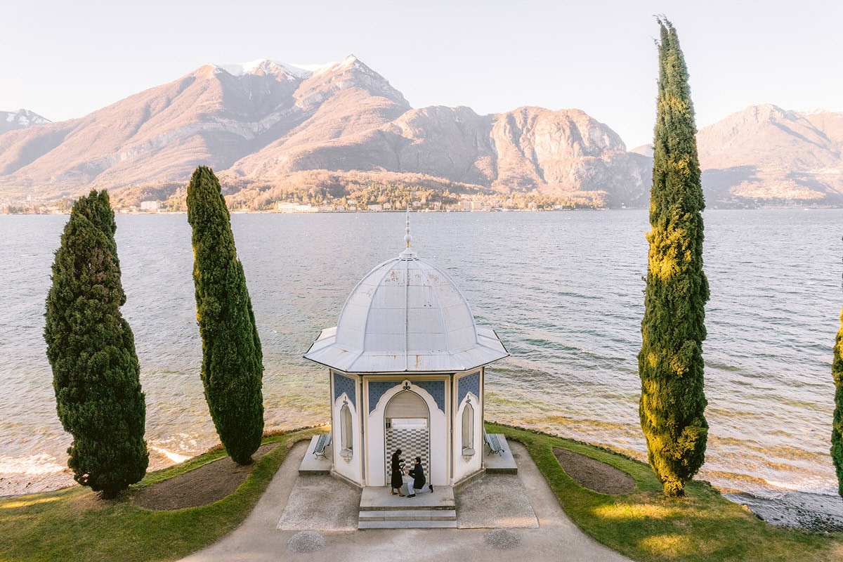 villa meli wedding proposal lake Como engagement photoshooting