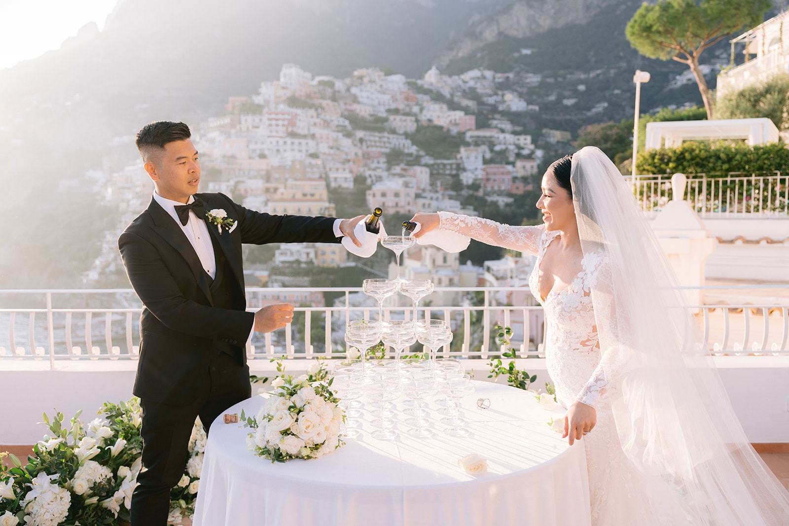 luxury wedding in positano at Marincanto romantic hotel photographer