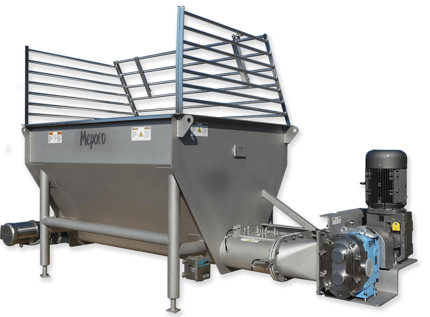 Pump Feeder with electropolished guarding