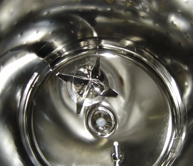 Inside dimpled small vessel