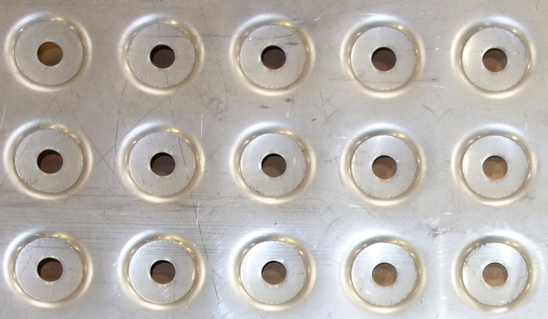 Dimple sheet close up