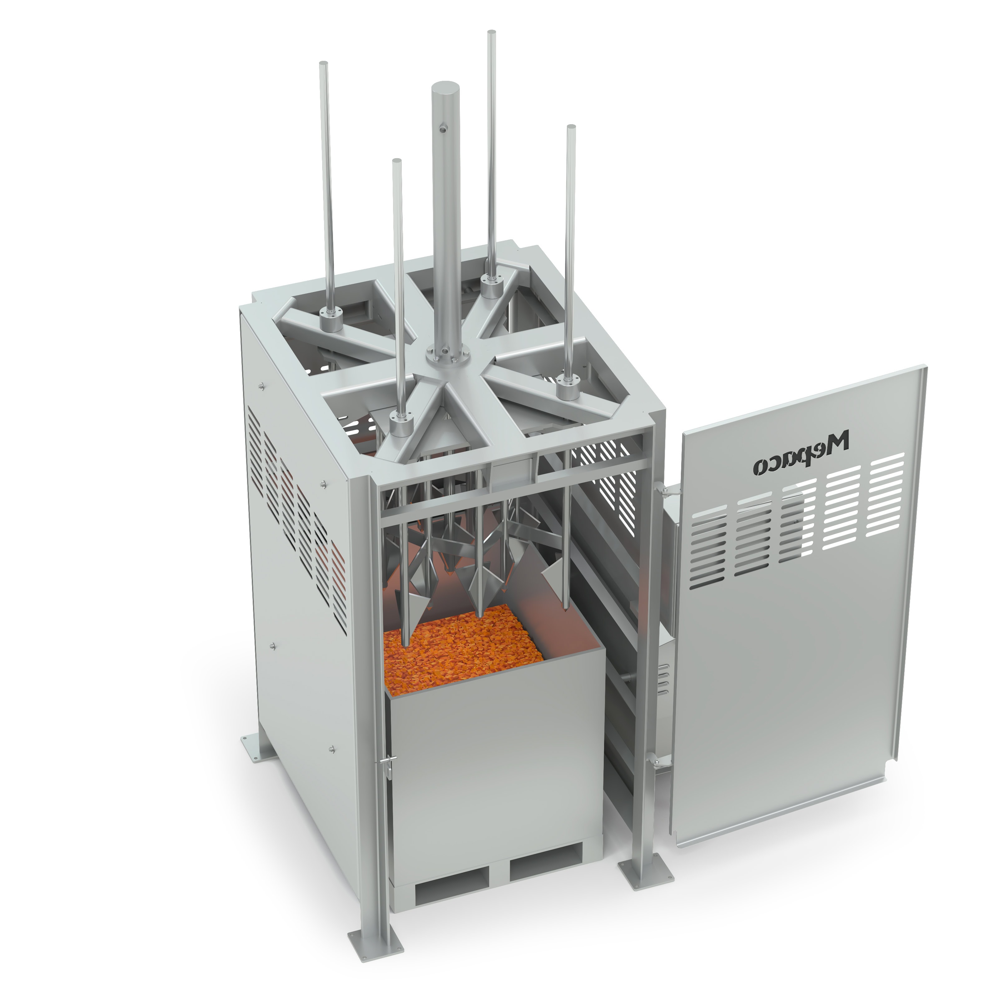 IQF Separator showing tote