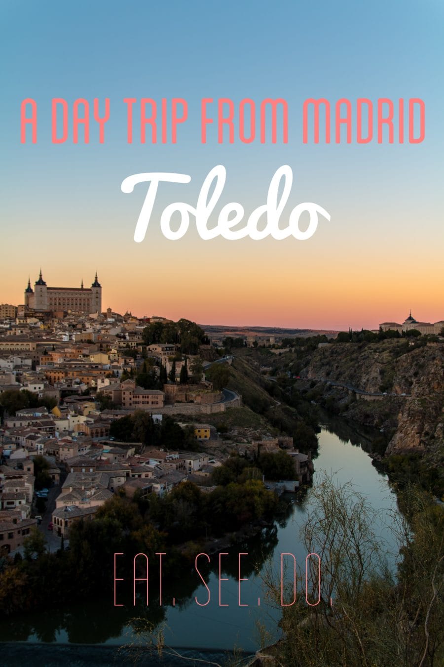 travel itinerary, sunset, skyline, El Toledo, Day trip from Madrid, arboursabroad