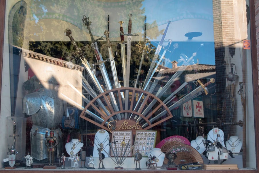 window, swords, El Toledo, Day trip from Madrid, arboursabroad